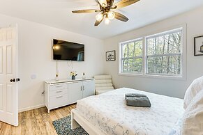 Deck, Fire Pit & Pool Access at Poconos Retreat!