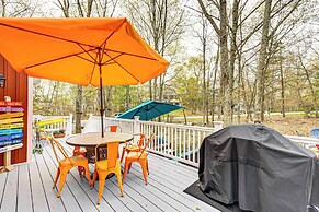 Deck, Fire Pit & Pool Access at Poconos Retreat!