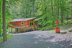Walk to Lake & Beach: Pocono Cabin w/ Fire Pit