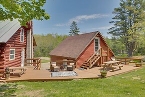 Unique Maine Log Cabin w/ Trout Ponds & Sauna!