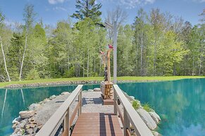 Unique Maine Log Cabin w/ Trout Ponds & Sauna!