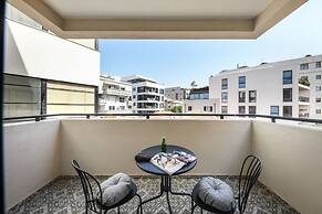 Stylish 2BD Bauhaus Apt w Balcony