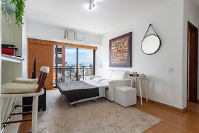 (1008) Apartamento com 1 Quarto e Vista para o Cristo
