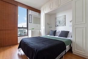 (1008) Apartamento com 1 Quarto e Vista para o Cristo