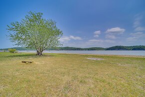 Furnished Deck + Lake Access: Fairland Log Cabin