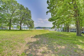 Furnished Deck + Lake Access: Fairland Log Cabin