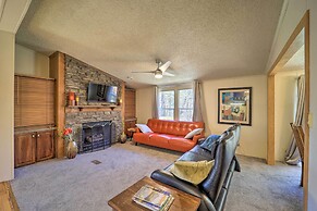 Deck + 2 Fire Pits: Riverfront Spruce Pine Rental!