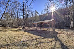 Deck + 2 Fire Pits: Riverfront Spruce Pine Rental!