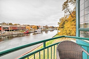 Luxe Manistee Condo w/ Balcony & River Views!