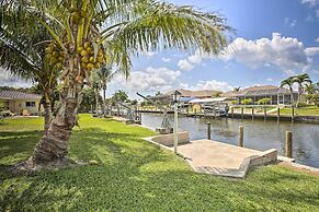 Bright Home w/ Dock & Canal View in Cape Coral!