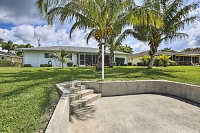 Bright Home w/ Dock & Canal View in Cape Coral!