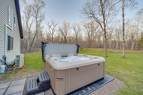 Cozy Birchwood Retreat on UTV Trail w/ Hot Tub!