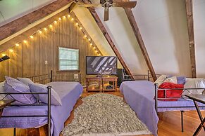 Game Room & Fire Pit: Tree-lined Pocono Lake Cabin