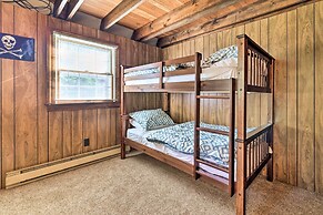 Game Room & Fire Pit: Tree-lined Pocono Lake Cabin