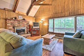 Game Room & Fire Pit: Tree-lined Pocono Lake Cabin