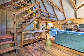 Game Room & Fire Pit: Tree-lined Pocono Lake Cabin