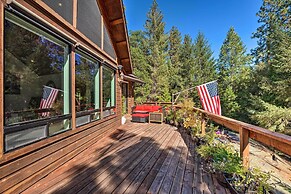 Deck & Views: Lush A-frame Cabin in Pioneer!