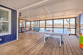 Lakefront Fort Towson Home: Private Dock & 3 Decks