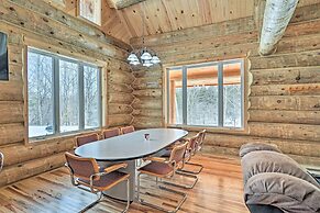 Custom Log Cabin w/ Deck & 45 Acres By Pine River!