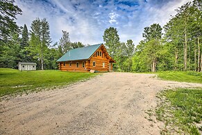 Custom Log Cabin w/ Deck & 45 Acres By Pine River!