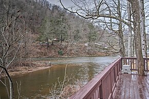 Riverfront Elkins Home w/ Fireplace & Deck!