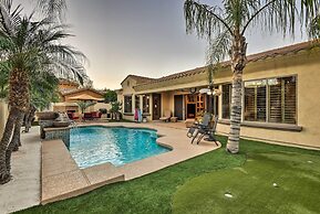 Luxe Gilbert Home w/ Heated Pool + Putting Green!