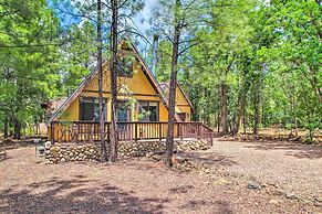 Sun-dappled Pinetop A-frame: Hike, Golf & More!