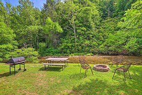 Porch & On-site Creek: Marshall Cabin Retreat