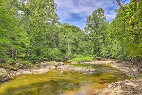 Porch & On-site Creek: Marshall Cabin Retreat