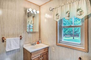 Porch & On-site Creek: Marshall Cabin Retreat