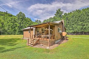 Porch & On-site Creek: Marshall Cabin Retreat