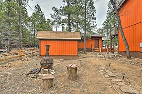 1 Mi to Lake: Secluded Cabin w/ Deck in Munds Park