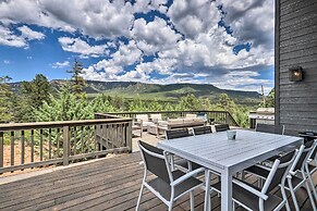 Fire Pit, Deck & Mtn Views: Upscale Pine Cabin!