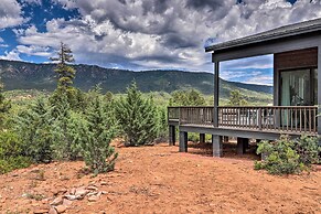 Fire Pit, Deck & Mtn Views: Upscale Pine Cabin!