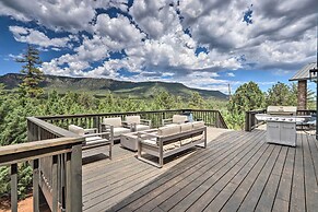 Fire Pit, Deck & Mtn Views: Upscale Pine Cabin!