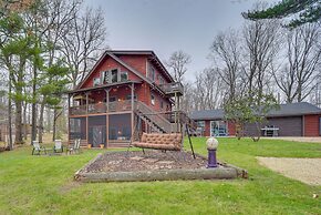 Modern Log Cabin w/ Rec Room, Steps to Lake!