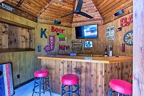 Lakefront Retreat w/ Dock, Bar Hut & Fireplace!
