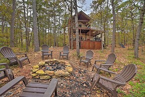 Tudor-style Broken Bow Cottage w/ Hot Tub & Decks!