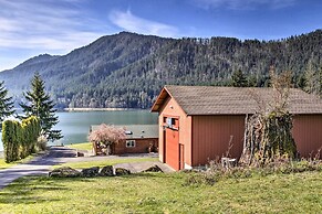 Lakefront Cabin w/ Stunning Mountain Views & Dock!