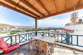 Sea View Cozy House With BBQ and Garden in Bodrum