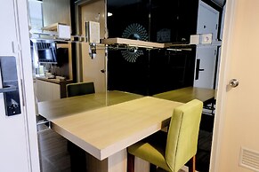 Spacious And Unique Studio With City View Apartment At Parahyangan Res