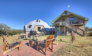 Geodesic Dome House W/cottage-hill Country Views!