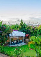 Room-the White-orange Bedroom With a ple