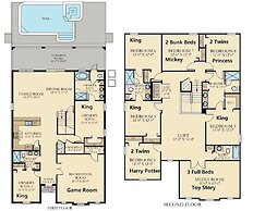 Storey Lake 9BR Lakeview Home Pool/spa/game Disney