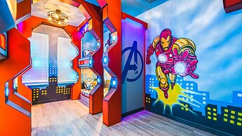 Hall of Famous Gameroom 10br Villa Pool Spa Disney