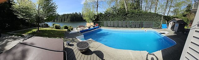 Luxury ocean dock pool villa