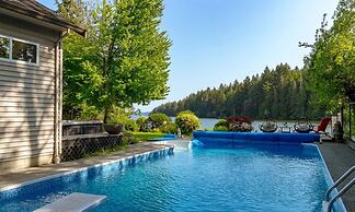 Luxury ocean dock pool villa