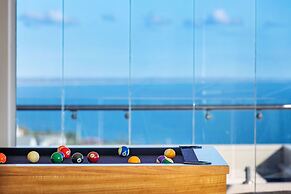 Cliffside Castle With Bay And City Views