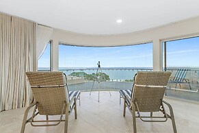 Cliffside Castle With Bay And City Views