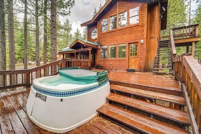 Deck w/ Hot Tub: Serene Cabin in Truckee